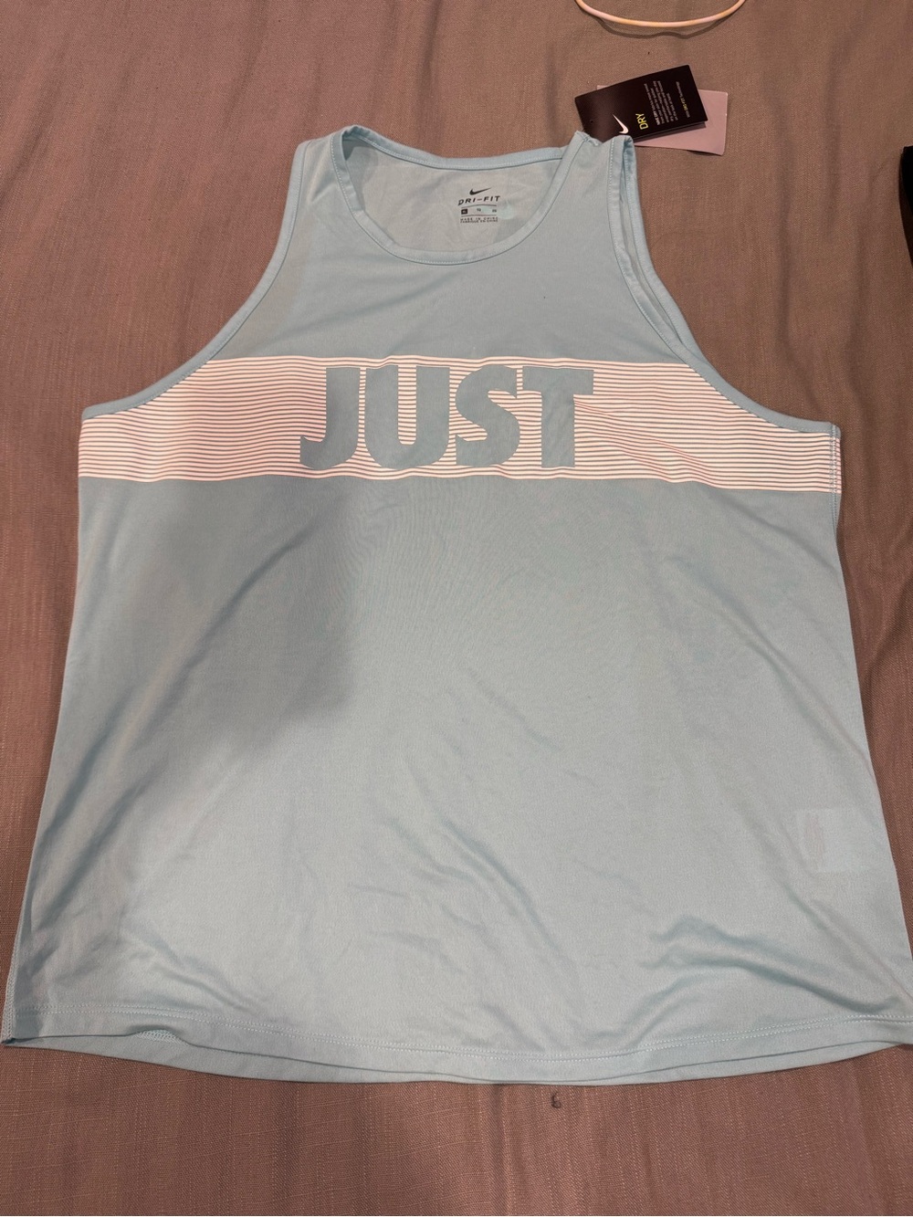 Nike Men’s Light Blue JUST Dri-FIT Athletic Tank